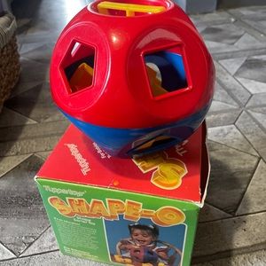 Tupperware Shape-O Ball Sorter Red Blue Tuppertoys Baby Children’s Toy with Box